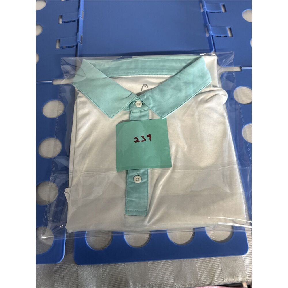 Head Sportswear Men's Two-Tone Solid Polo Shirt, XL White/Ocean - Picture 5 of 5